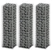 Gabion Set 3 Pcs Galvanised Wire 25x25x100 Cm Oaobap