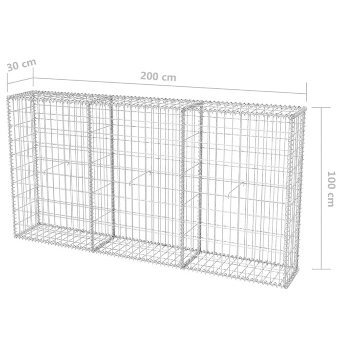 Gabion Basket Galvanised Steel 200x30x100 Cm Oaxpan