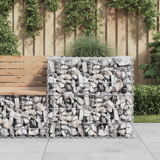 Gabion Basket Silver 70x70x65 Cm Galvanised Iron Tlanpb