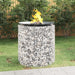 Gabion Fire Pit ø 100 Cm Galvanised Iron Optplo