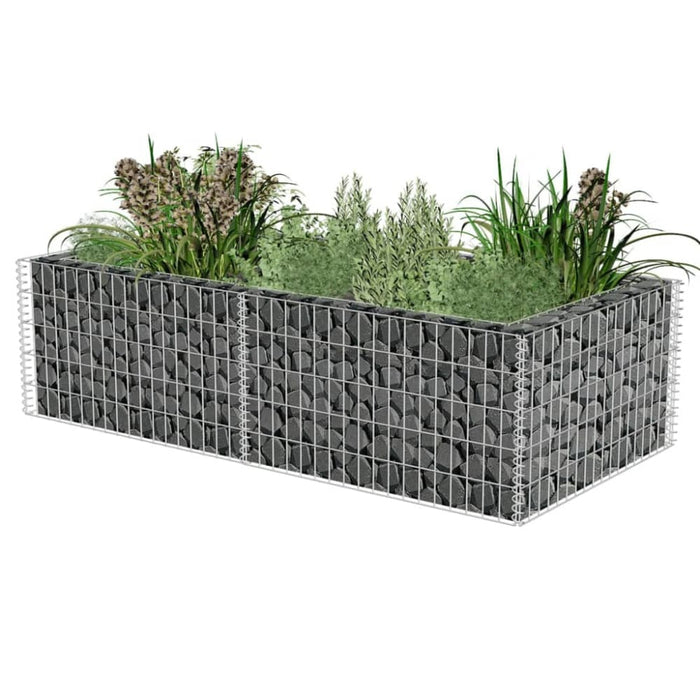 Gabion Planter Galvanised Steel 180x90x50 Cm Oaolxa