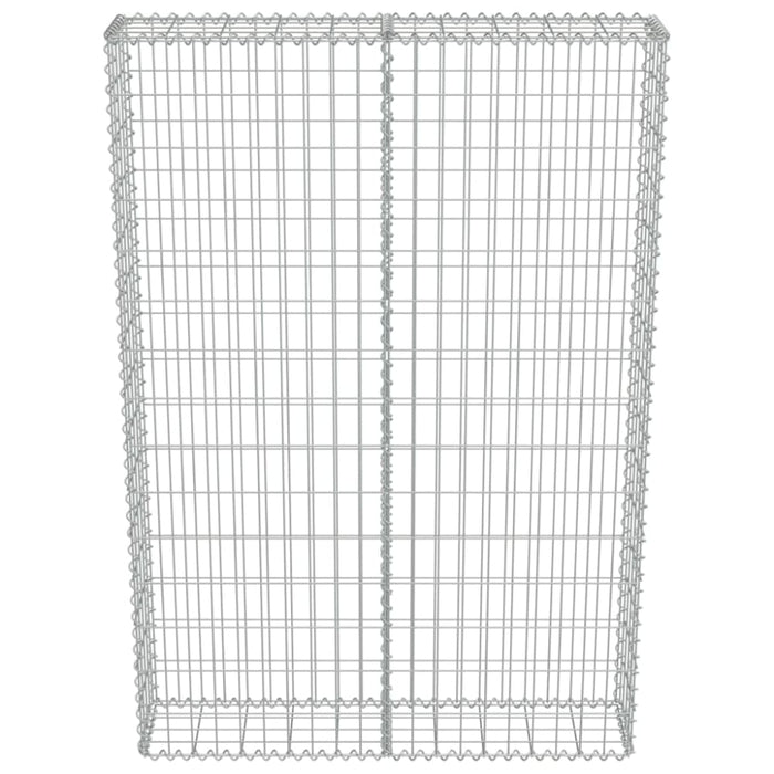 Gabion Wall With Covers Galvanised Steel 100x20x150 Cm