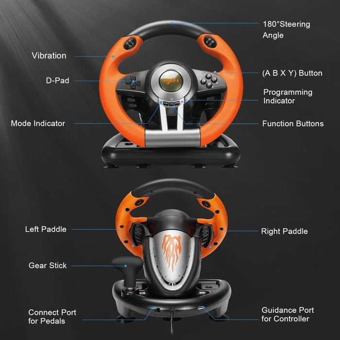 V3 Pro Game Steering Wheel Racing Simulator 180 Rotation