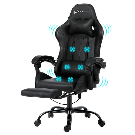 Gaming Office Chair Racing Massage Computer Seat Footrest