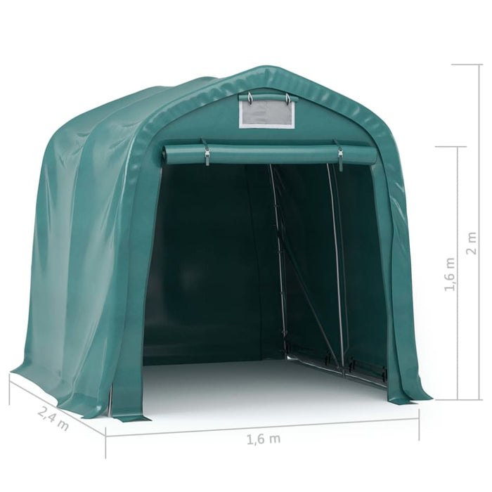 Garage Tent Pvc 1.6x2.4 m Green Tbplatb