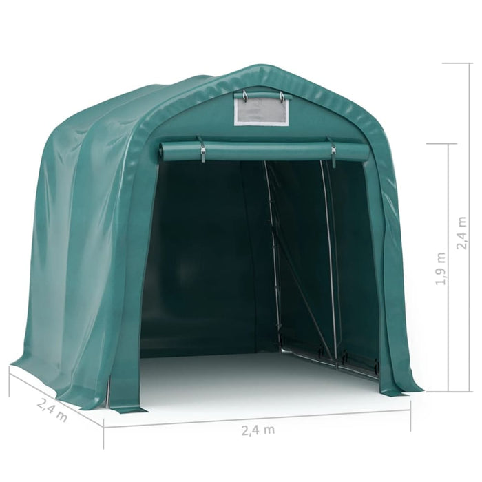 Garage Tent Pvc 2.4x2.4 m Green Tbplato