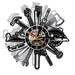 Car Garage Tools Vinyl Record Led Wall Clock Mechanic