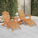 Garden Adirondack Chairs With Footrests 2 Pcs Solid Wood