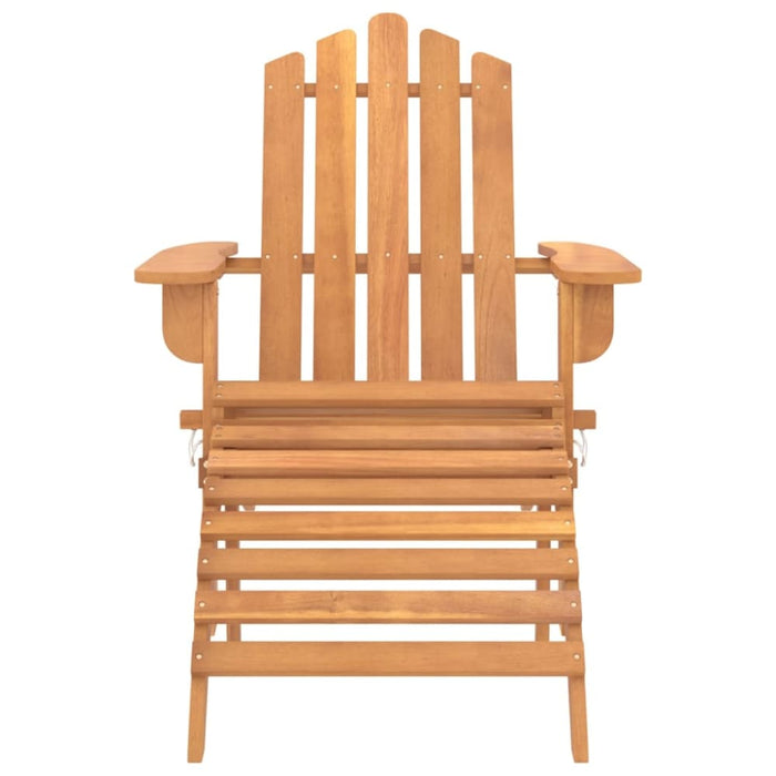 Garden Adirondack Chairs With Footrests 2 Pcs Solid Wood