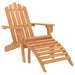 Garden Adirondack Chairs With Footrests 2 Pcs Solid Wood