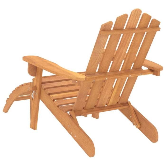 Garden Adirondack Chairs With Footrests 2 Pcs Solid Wood