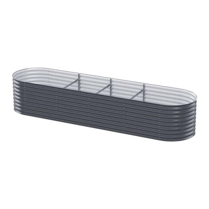 Garden Bed 320x80x56cm Oval Planter Box