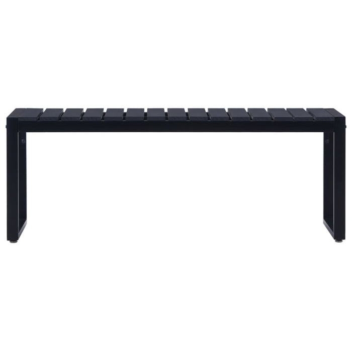 Garden Bench 120.5 Cm Ps Board Black Akakx