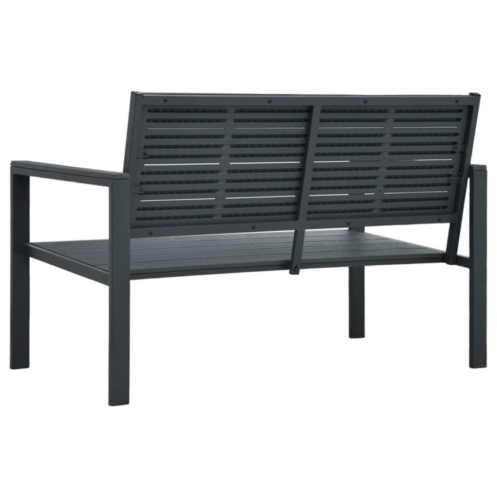 Garden Bench 120 Cm Hdpe Grey Wood Look Ainia