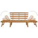 Garden Bench 2-in-1 Solid Acacia Wood Tolaio