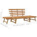 Garden Bench 2-in-1 Solid Acacia Wood Tolaio