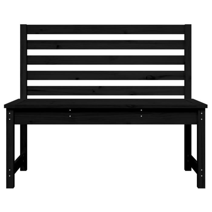 Garden Bench Black 109 Cm Solid Wood Pine Nxabtl