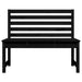 Garden Bench Black 109 Cm Solid Wood Pine Nxabtl