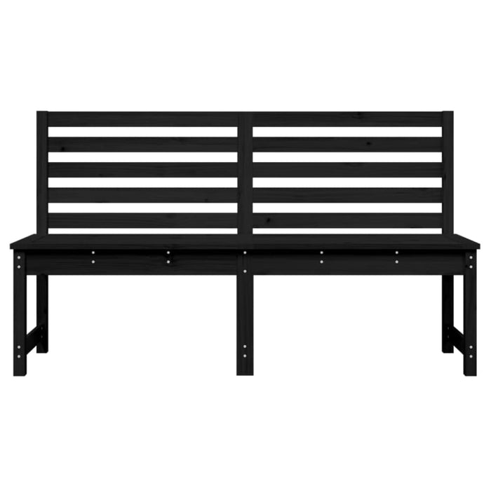 Garden Bench Black 157.5 Cm Solid Wood Pine Nxabat