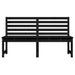 Garden Bench Black 157.5 Cm Solid Wood Pine Nxabat