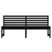 Garden Bench Black 201.5 Cm Solid Wood Pine Nxabpb