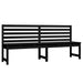 Garden Bench Black 201.5 Cm Solid Wood Pine Nxabpb