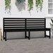 Garden Bench Black 201.5 Cm Solid Wood Pine Nxabpb