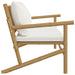 Garden Bench With Cream White Cushions Bamboo Tltalb