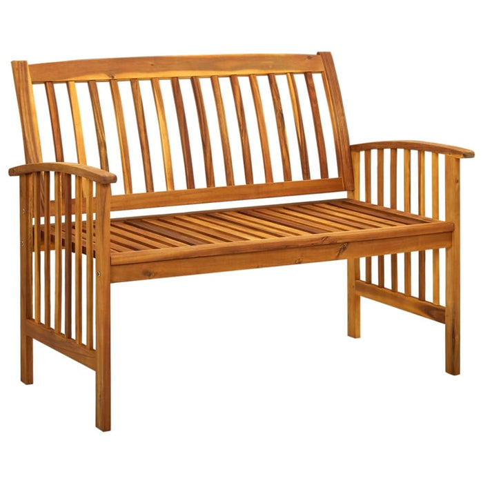 Garden Bench With Cushion 119 Cm Solid Acacia Wood Toxott