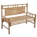 Garden Bench With Cushion 120 Cm Bamboo Tbltnii