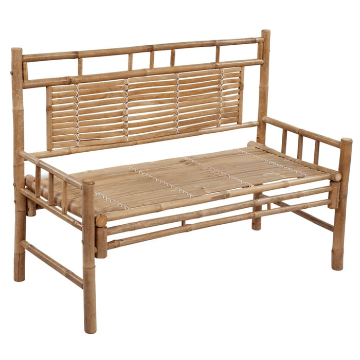 Garden Bench With Cushion 120 Cm Bamboo Tbltnnt