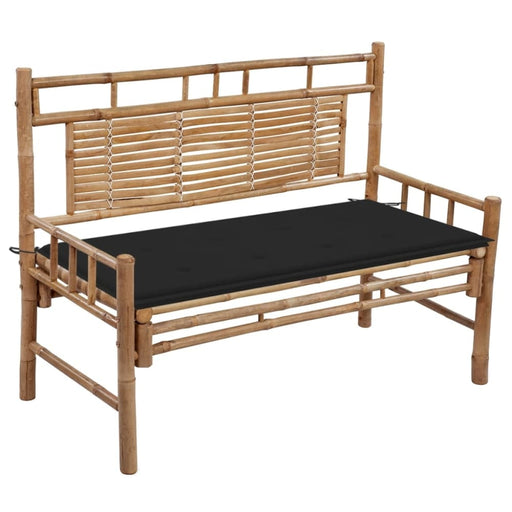 Garden Bench With Cushion 120 Cm Bamboo Tbltnnt