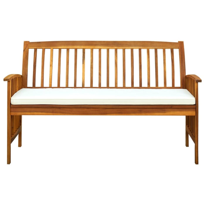 Garden Bench With Cushion 147 Cm Solid Acacia Wood Toxota