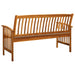 Garden Bench With Cushion 147 Cm Solid Acacia Wood Toxota