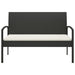 Garden Bench With Cushion Black 105 Cm Poly Rattan Tlxoll