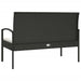 Garden Bench With Cushion Black 105 Cm Poly Rattan Tlxoll