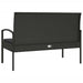 Garden Bench With Cushion Black 105 Cm Poly Rattan Tlxoln