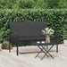 Garden Bench With Cushion Black 105 Cm Poly Rattan Tlxoln