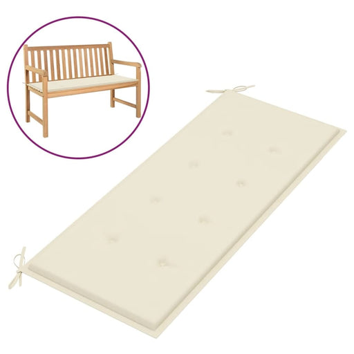 Garden Bench Cushion Cream 120x50x3 Cm Atokn