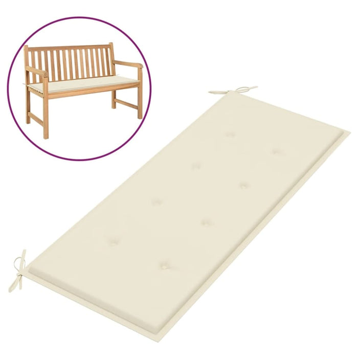 Garden Bench Cushion Cream 120x50x3 Cm Atokn