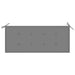 Garden Bench Cushion Grey 120x50x3 Cm Atoka