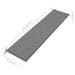 Garden Bench Cushion Grey 200x50x3 Cm Ailbi