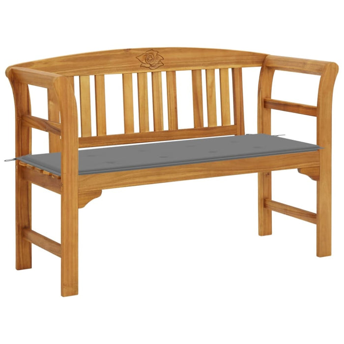 Garden Bench With Cushion Solid Acacia Wood Tblaxka