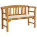 Garden Bench With Cushion Solid Acacia Wood Tblaxkp