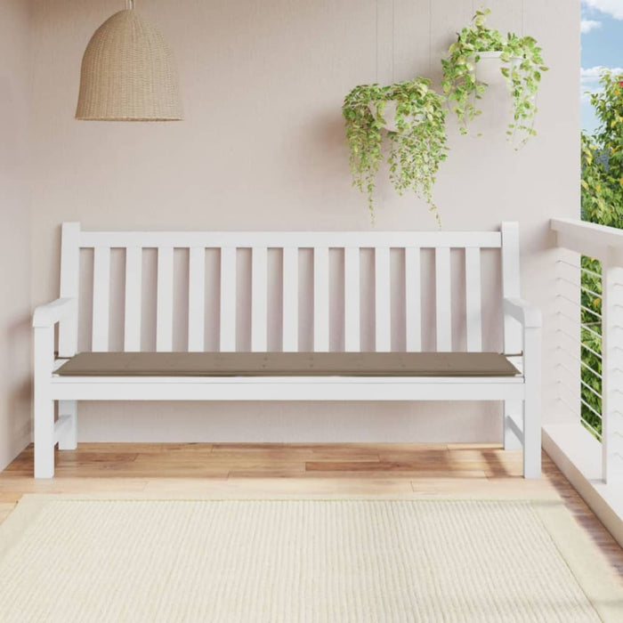 Garden Bench Cushion Taupe 200x50x3 Cm Oxford Fabric Ailoa