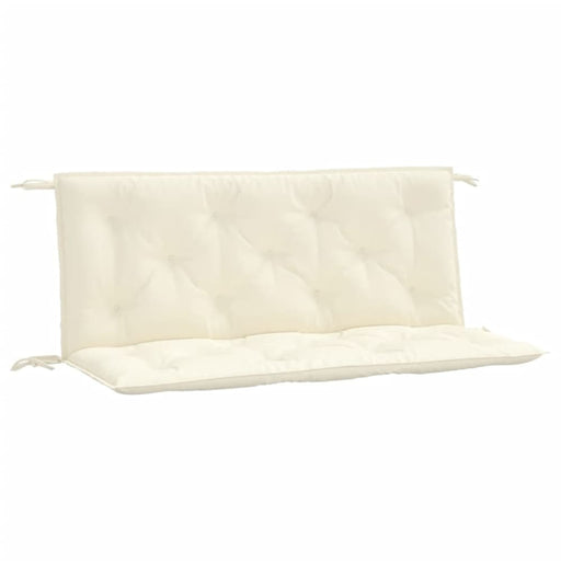 Garden Bench Cushions 2pcs Cream White 120x50x7cm Oxford