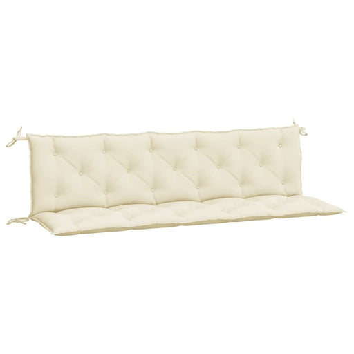 Garden Bench Cushions 2pcs Cream White 180x50x7cm Oxford