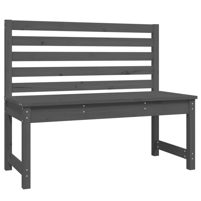 Garden Bench Grey 109 Cm Solid Wood Pine Nxabta