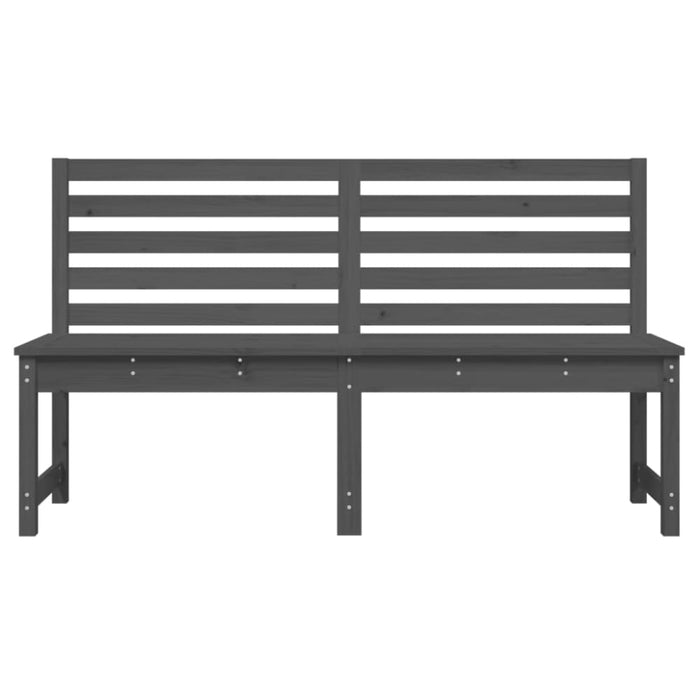 Garden Bench Grey 157.5 Cm Solid Wood Pine Nxabao