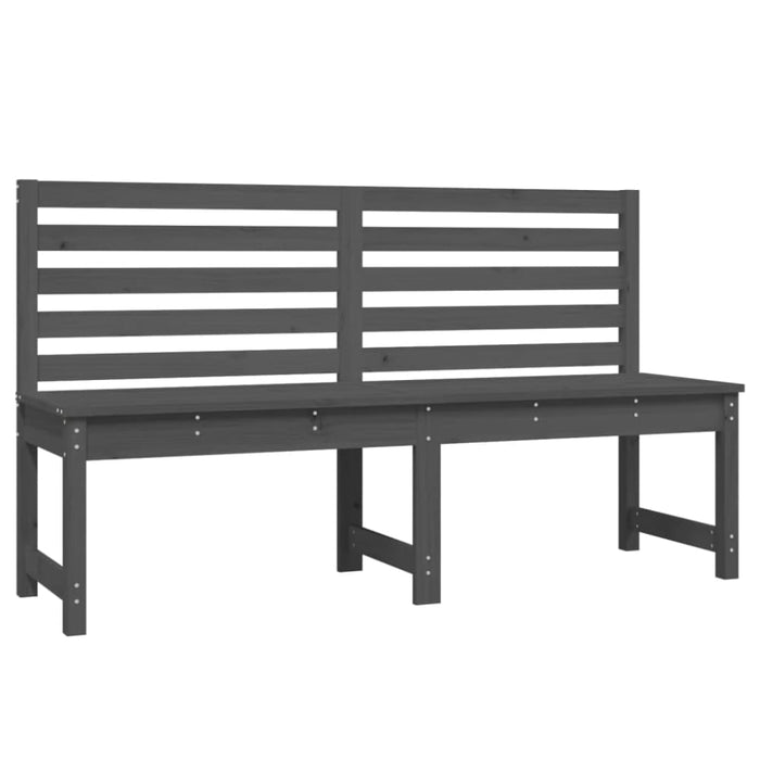 Garden Bench Grey 157.5 Cm Solid Wood Pine Nxabao